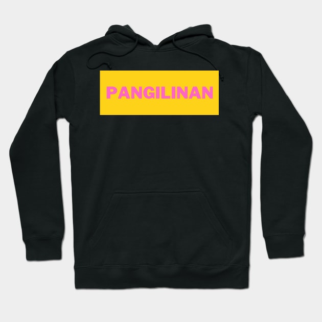 Yellow and Pink Pangilinan Surname Hoodie by aybe7elf